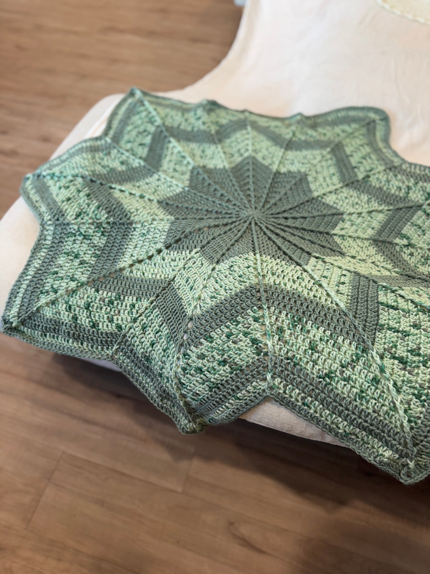 Sage Star Heirloom Crochet Blanket