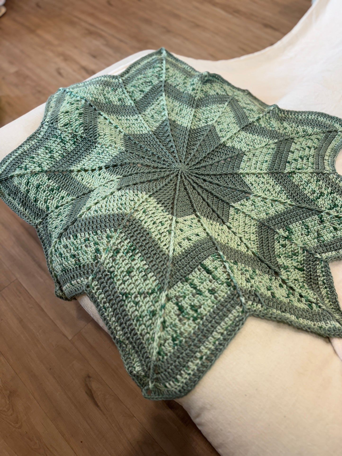 Sage Star Heirloom Crochet Blanket